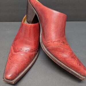 Lucchese Red Ankle Boots